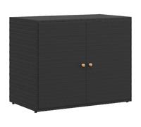 vidaXL Armoire de Rangement Jardin Noir 100x55,5x80 cm Résine tressée