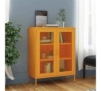 Armoire de rangement Jaune moutarde 80x35x101,5 cm Acier Jaune G