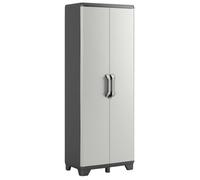 Armoire de rangement Keter Gear Noir et Gris 182 cm - 4 étagères réglables - Pieds réglables - Polypropylène