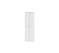 Armoire de rangement LISON 2 portes L58,5cm x H180cm - Blanc