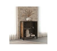 Armoire de Rangement Marron Rustique 72x36x82 cm Métal et MDF Buffet vidaXL