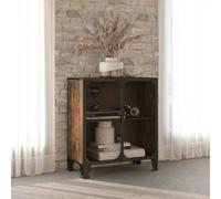 Armoire de Rangement Marron Rustique 72x36x82 cm Métal et MDF Buffet vidaXL