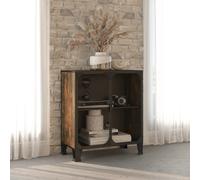 Armoire de Rangement Marron Rustique 72x36x82 cm Métal et MDF Buffet vidaXL