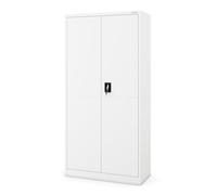 Armoire de rangement métallique DAWID, 900 x 1850 x 400 mm, Smart : blanc