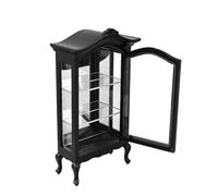 Armoire de rangement miniature classique en bois pour 1/12 accessoires de maison de poupée Étagère d'affichage décorative pour projet de modèle d'artisanat Objets de collection Miniature Maison de
