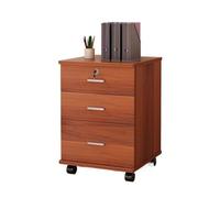 Armoire de rangement mobile avec tiroir, armoire basse à verrouillage simple pour bureau, dossier polyvalent, finition bruin élégante, parfaite pour la maison ou le bureau