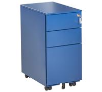 Armoire de Rangement Moderne pour Bureau 3 Tiroirs sur Roulettes avec Serrure à