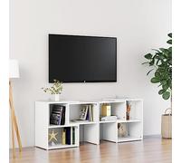 Armoire de rangement moderne pour salon, bibliothèque, meuble TV, blanc, 104 x 30 x 52 cm, en matériau dérivé du bois, pour salon, chambre à coucher, etc