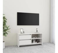 Armoire de rangement moderne pour salon, bibliothèque, meuble TV, blanc, 80 x 31 x 39 cm, en bois de pin massif, pour salon, chambre à coucher, etc