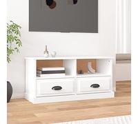 Armoire de rangement moderne pour salon, bibliothèque, meuble TV, blanc brillant, 93 x 35,5 x 45 cm, en matériau dérivé du bois, pour salon, chambre à coucher, etc