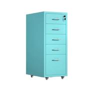 Armoire de rangement multifonction à 5 couches - Commode épaisse en acier laminé à froid de grande capacité pour dossiers de bureau - Armoire bleue pour la maison et le bureau