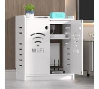Armoire de rangement multifonction pour routeur WiFi, boîte modem sur pied, gestion des câbles pour salon et bureau, forte capacité de charge, solution peu encombrante