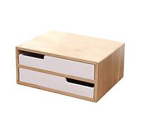 Armoire de rangement multifonctionnelle pour documents A4 - En bois - 2/3/4 niveaux - Petit tiroir pour papier et dossiers - 35 x 26 x 16 cm.