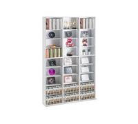 VEVOR Armoire de rangement multimédia – 9 couches réglables, 27 compartiments, pour 756 CD, blanc