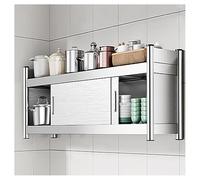 Armoire de rangement murale en acier inoxydable avec porte coulissante élégante et décorative pour salle à manger, salle de bain et salon (argenté, 150 x 30 x 40 cm)