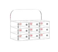 Armoire de rangement murale en acrylique à 9 emplacements pour téléphone avec serrures et clés - Transparent pour appareils mobiles, affichage sécurisé du téléphone et accès facile