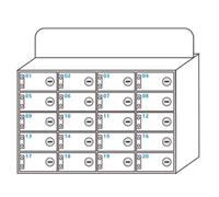 Armoire de rangement murale en acrylique épais pour téléphone portable avec serrure et porte transparente pour une organisation sécurisée