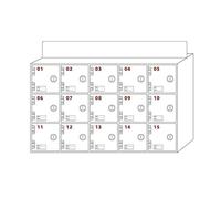 Armoire de rangement murale en acrylique pour téléphone portable 15 emplacements verrouillable avec clés - Orga de bureau sécurisé et portable pour appareils - Idéal pour les écoles et les lieux de