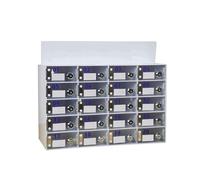 Armoire de rangement murale en acrylique pour téléphone portable avec serrure 4 grilles pour téléphones portables Support de téléphone portable sécurisé pour bureaux et maisons Taille A1st Floor