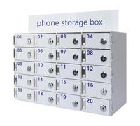 Armoire de rangement murale en acrylique pour téléphone portable - Boîte de sécurité sécurisée avec clé pour bureau, école, salle de classe, usine - Appareil mobile et protecteur