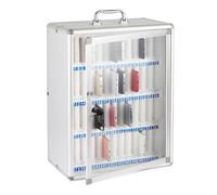 Armoire de rangement murale en aluminium pour téléphone avec poignée - 48 emplacements sécurisés pour salle de classe, bureau et examen, solution idéale pour la gestion des appareils