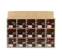 Armoire de rangement murale en bois acrylique pour téléphone portable avec serrures de porte et clés, 9 emplacements pour bureau, école, salle de classe et usine (naturel-B)