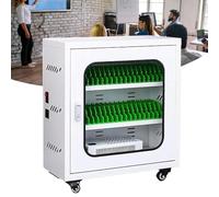 Armoire de rangement murale portable pour téléphone avec serrure, 4 roues universelles pour un chargement sécurisé des appareils dans les écoles, les bureaux et les établissements de santé, peut