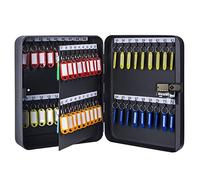 Armoire de rangement murale pour clés avec serrure à combinaison. Boîte à clés en métal pour une organisation sécurisée des clés. Plusieurs spécifications disponibles (couleur : noir, taille : 72 clés
