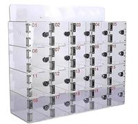 Armoire de rangement murale pour téléphone portable avec 20 compartiments, idéale pour les écoles et les bureaux - 25 grilles pour une gestion efficace de l'espace