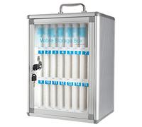 Armoire de rangement murale pour téléphone portable, boîte de rangement sécurisée multi-grille pour téléphone portable pour la maison ou le bureau, design compact et fonctionnel