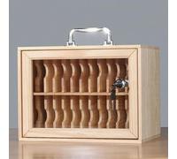 Armoire de rangement murale pratique avec serrure et clés pour bureau, école, salle de classe, 29,5 x 21 x 21,9 cm, solution de rangement sécurisée pour téléphone portable