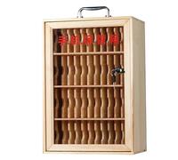 Armoire de rangement murale verrouillable pour téléphone portable pour bureau, usine et école - Design en bois sécurisé pour examen d'étudiant Capacité 12 à 60 téléphones (48 emplacements)