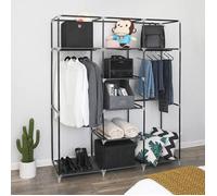 Armoire de Rangement Noir OUI - Grande Capacité - Imperméable - Anti-poussière