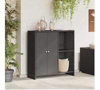 vidaXL Armoire de rangement en rotin naturel noir 100x36x102 cm Extérieur