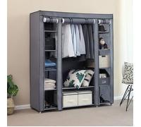 Armoire de rangement - Penderie dressing en Tissu non-tissé-12 Compartiments - Gris
