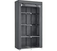 Armoire de Rangement, Penderie en Tissu Non-tissé, 7 Assemblages modulables, 88 x 45 x 170 cm