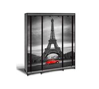 IDMarket - Armoire de Rangement penderie Pliable vêtements en Tissu Paris Dressing XXL