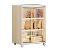 Armoire de rangement pliable avec double porte, armoire en plastique de grande capacité, organiseur de maison multicouche pour vêtements, armoire de rangement anti-poussière pour chambre à coucher