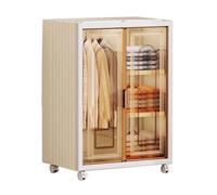 Armoire de rangement pliable avec double porte, armoire en plastique de grande capacité, organiseur de maison multicouche pour vêtements, armoire de rangement anti-poussière pour chambre à coucher