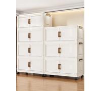Armoire de rangement pliable en plastique multicouche pour bébé, sans Installation, armoire de rangement pour vêtements, maison, salon, chambre à coucher, boîte de rangement 70cm 2 layers