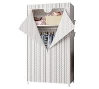 Armoire de Rangement Pliable, Penderie Dressing avec Barre de Suspension, Armoire Penderie, Armoire Chambre pour Chambre,White-70x45x160cm