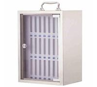 Armoire de rangement portable verrouillable pour téléphone - Fixation murale en acier inoxydable pour école, bureau, salle de sport - Casier sécurisé pour appareils mobiles (24 bits)
