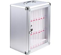 Armoire de rangement pour appareils mobiles, casier de téléphone en alliage d'aluminium avec tableau de poche transparent, boîte de rangement sécurisée avec poignée portable