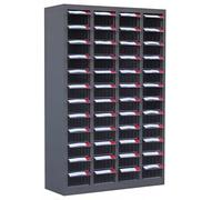 Armoire de rangement pour boulons et écrous, bac à pièces en acier inoxydable avec 100 tiroirs et étiquettes pour l'organisation des outils et du matériel d'atelier