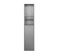 Armoire de rangement pour brosse WC en acier inoxydable doré avec compartiment à mouchoirs, étagère de douche encastrée pour salle de bain et solutions d'économie d'espace