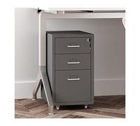 Armoire de rangement pour bureau Classeur mobile en métal à 3 tiroirs avec serrure, classeur roulant sous le bureau meuble de rangement for domicile for format légal/lettre/A4 Classeur vertical(A)