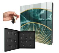 Armoire de Rangement pour clés 30x30x5 cm Harmonie dorée Porte Gauche Noir