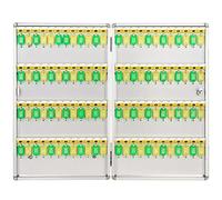 Armoire de rangement pour clés Key Box Lock Company, armoire de grande capacité ire de grande capacité pour 96 clés, montage mural en alliage d'aluminium, rangement pratique, cadeau pratique