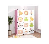 Armoire de rangement pour enfants avec 12 cubes Rose PP