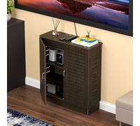 Armoire de Rangement pour Routeur, Étagère pour Décodeur, Cache Box, pour Gestion des Câbles pour Salon, Chambre, Bureau, pour la Décoration de la Maison(Brown,60 * 25 * 70cm/23 * 9 * 27in)